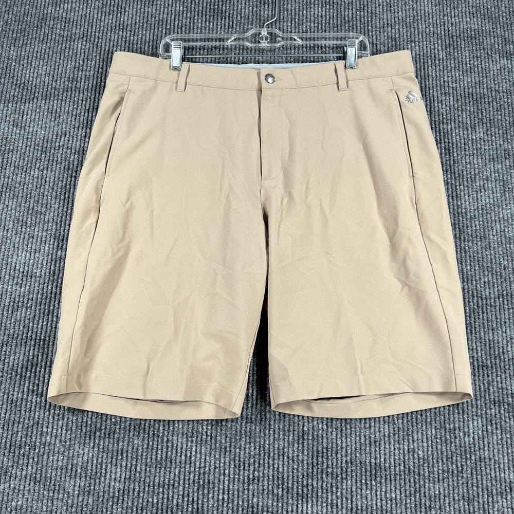 Adidas Shorts Mens Size 38 Brown Chino Golf Outdoor Casual Comfort Performance
